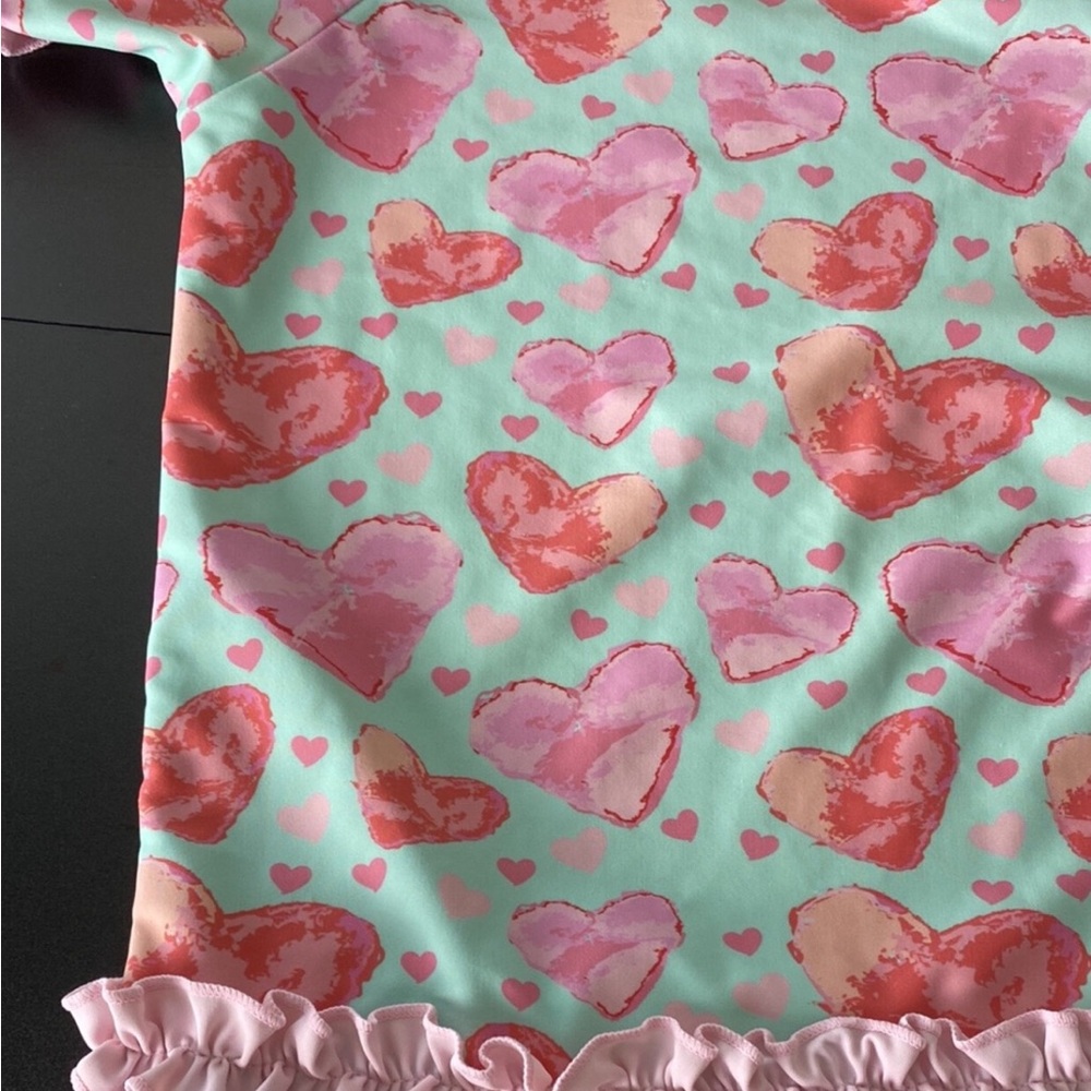 Ruffle Butts Girls Rash Guard Swim Shirt. Size 6 - Picture 3 of 7